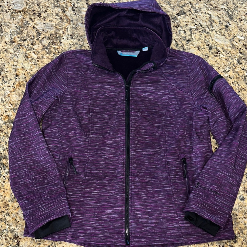 Free Country Purple Hooded Softshell Jacket